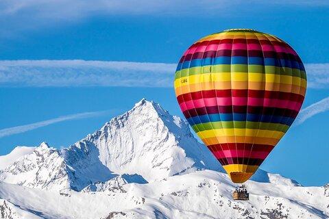 Aosta hot air balloon flight over the Alps with breathtaking views